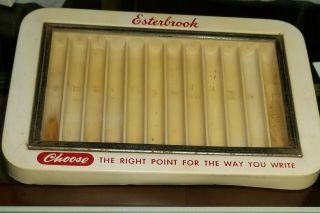 Vintage Esterbrook Fountain Pen Counter Top Display Case