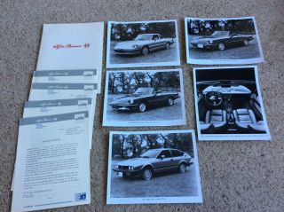 1986 Alfa Romeo Gtv - 6 Factory Produced Press Packet
