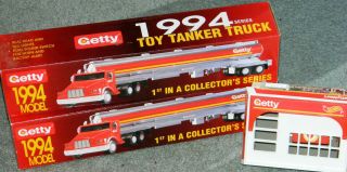2 Getty 1994 Tanker Trucks 1st Is Series Headlights Light Sound & Bonus Car Wash