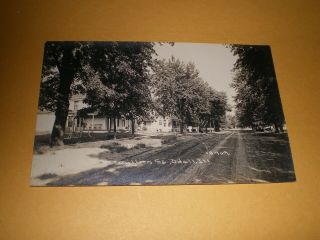 Old Rppc View Vermillion Street Odell Il Illinois Cr Childs Photo Postcard 16709