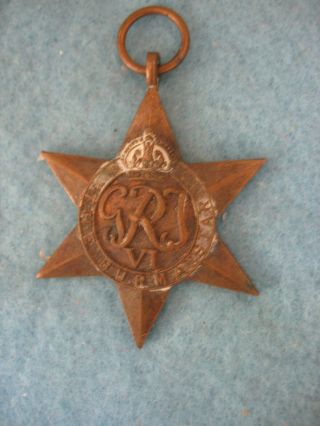 Wwii British Burma Star Campaign Medal,  No Ribbon.