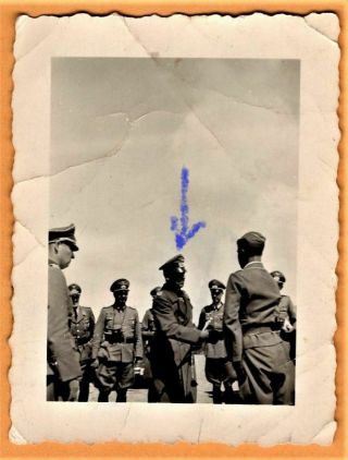 Ww 2 German Gfm Erwin Rommel Rkt With Oaks,  Swords & Diamonds Orig Photograph 9