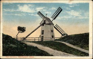 Nantucket,  Ma The Old Mill Massachusetts Antique Postcard Vintage Post Card