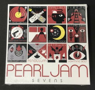 Pearl Jam Sevens Box Set 7” Lightning Bolt Vinyl Rare Out Of Print