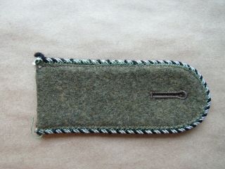 Wwii German Rad Single Shoulder Board Sew - On Type With Silver And Black Twist