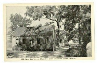 Vintage Old Slave Quarters Plantation Charleston,  Sc Postcard Bayard Wootten