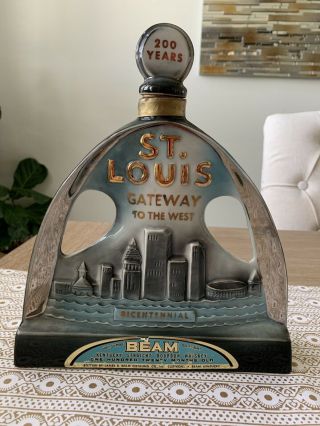 1967 St Louis Gateway To The West Bicentennial Jim Beam Decanter
