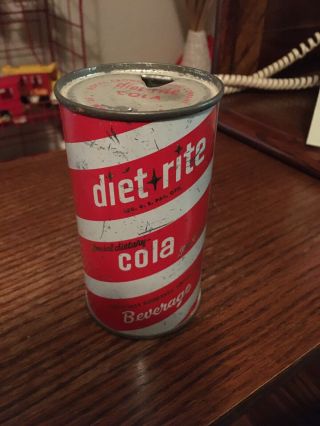 Diet Rite Cola Steel Soda Can - Roal Crown Co.  Ft.  Worth,  Tx