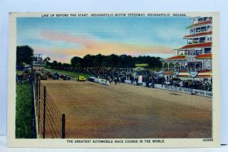 Indiana In Indianapolis Motor Speedway Postcard Old Vintage Card View Standard