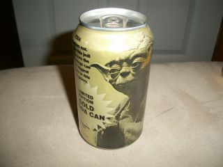 Empty Star Wars Episode 1 Limited Edition Gold Yoda Pepsi Soda Can