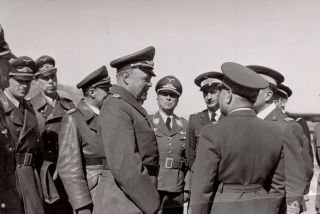 Wwii German Press Photo Feldmarschall Kesselring And General Grislen Luftwaffe