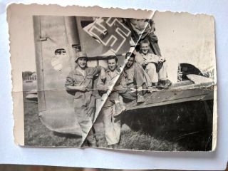 Wwii Photo - German Soldiers Tank? With Swastika