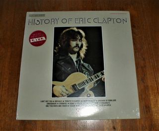 Eric Clapton Orig 1972 " History Of Eric Clapton " 2 - Lp W Layla Sticker Nm -