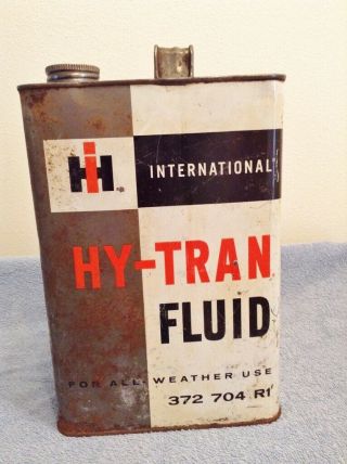 Vintage - International Harvester Hy - Trans Fluid - 1 Gallon Tin Can