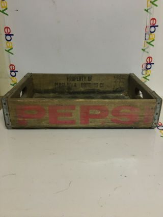 Vintage - Pepsi - Cola Pop Soda Wood Wooden Crate Box Bottle Carrier Collectible