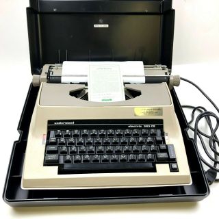Olivetti Underwood 565 Cr Electric Portable Typewriter Vintage 1980s With Case