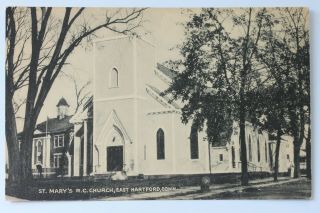 Old Postcard St.  Mary’s R.  C.  Church,  East Hartford,  Connecticut