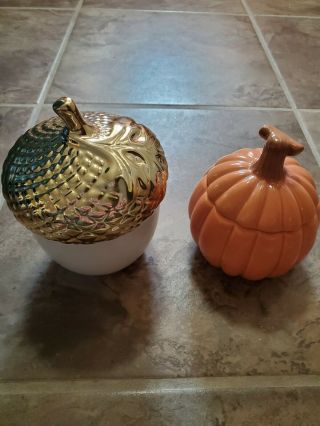 Hallmark Fall Candles - Pumpkin And Acorn