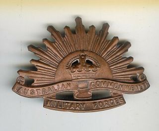 World War Ii Australian Commonwealth Military Force Cap Badge