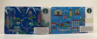 Starbucks Singapore City Gift Cards Set (2013) - Day And Night