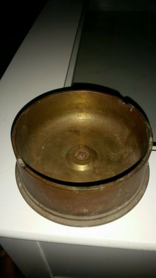 1943 90mm M19 Anti Aircraft Shell Wwii Trench Art Ashtray Heavy Brass