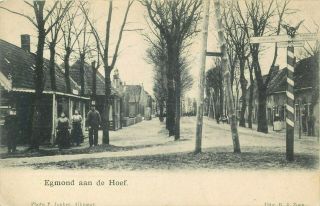 Egmond Aan De Hoef Holland Netherlands Old Street Scene Postcard View
