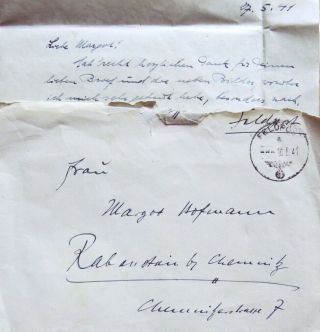 Translated Fieldpost Letter - Infantry Division - Sender Was Killed In Action