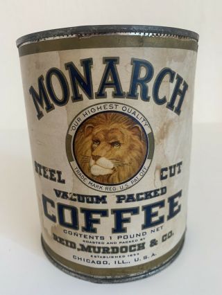 Vintage MONARCH Finer Foods COFFEE Tin = 2200 3