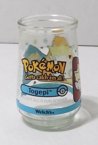 Welch ' s Pokemon Jelly Jar Cup Glass Togepi 1999 2