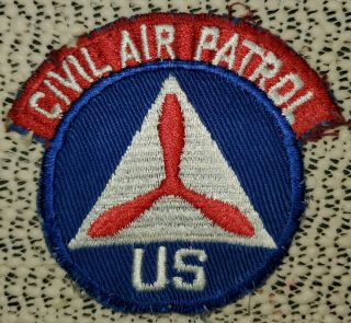 Usaf Civ.  Aux.  Ww2 Vintage: Us Civil Air Patrol: Shoulder Patch