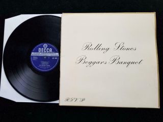The Rolling Stones Beggars Banquet Lp Uk 1st Stereo Decca 3k/1k 1st Mothers Ex,