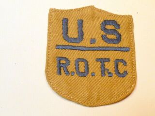 A Ww 2 U S Army R O T C Embroidered Khaki Twill Patch