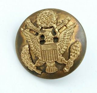 Wwii Gold Brass Eagle Device Us Army Enlisted Men Hat Emblem Pin Military