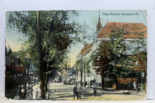 Pennsylvania Pa Scranton High School Shs Postcard Old Vintage Card View Standard
