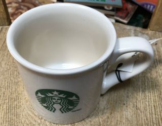 2013 Starbucks Green Mermaid Logo 14oz Ceramic Coffee Tea Mug Cup Made In Usa