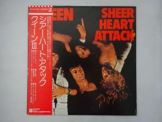 Queen Sheer Heart Attack Elektra P - 10137e Japan With Signature Vinyl Lp Obi