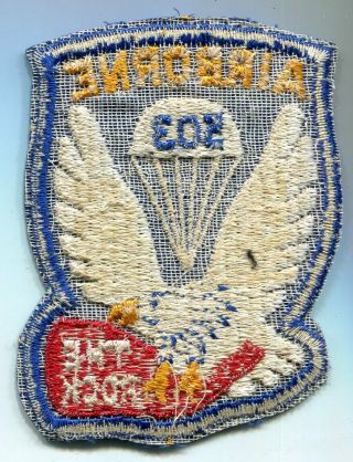 US World War II Army 503rd Parachute Infantry Regiment Airborne Pocket Patch 2
