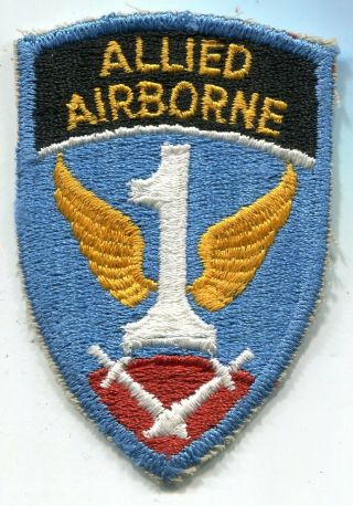 U.  S.  World War Ii Army 1st Allied Airborne Paratrooper Jump Shoulder Patch