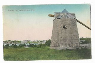 Harwichport Mass.  The Old Mill,  Hand Colored