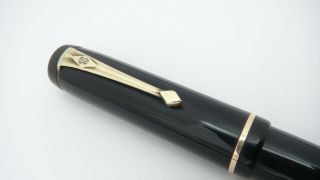 Gorgeous Conway Stewart 286 Fountain Pen,  Black,  Firm 14k Oblique Medium Nib