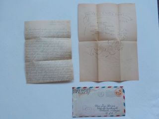 Wwii Letter 1944 Christmas Menu Italy 5th Army Portland Oregon Ww Ii Vtg Ww2