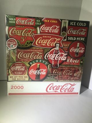 Springbok Coca Cola Classic Signs 2000 Piece Puzzle 34 " X 42.  5 "
