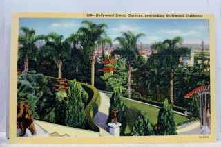 California Ca Los Angeles Hollywood Scenic Gardens Postcard Old Vintage Card Pc