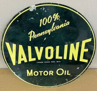 Valvoline Motor Oil Old Logo Aluminum Metal Retro Sign 12 "