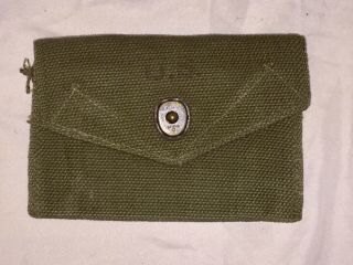 U.  S.  Army Wwii First Aid Pouch,  1945 Dated - Od Canvas