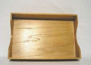 Oak Dovetailed Wooden File Tray Vintage Organizer W/felt Bottom 15 5/8 X 10 3/8