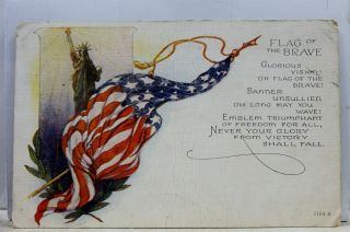 United States Of America American Flag Of The Brave Postcard Old Vintage Card Pc