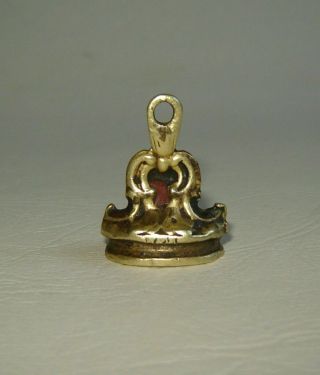 Antique Old Vintage Art Nouveau Ornate Brass Wax Seal H.  Y.  Pendant Unique