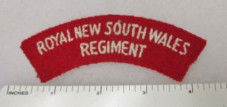 Australian Army Shoulder Patch Post Ww2 Vintage Royal South Wales Regiment