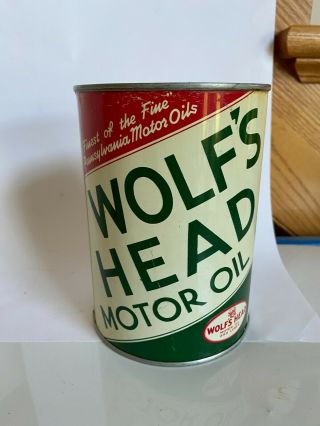 Vintage Two Sided Tin Wolf 
